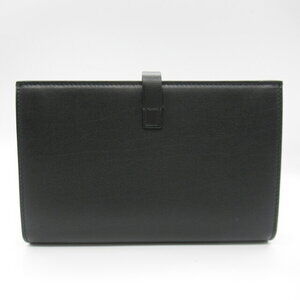 Celine Leather Navy Wallet Function Multi Blue Bifold Black Long